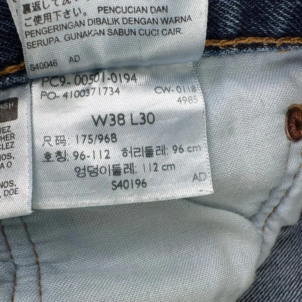 Levi's Jeans Mens 38x30 Blue 501‎ Original Straight Fit Button Fly Denim Regular